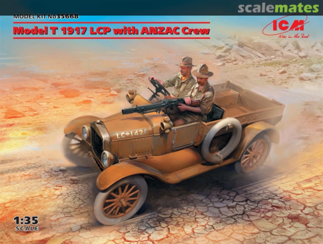 Boxart Model T 1917 LCP with ANZAC Crew 35668 ICM