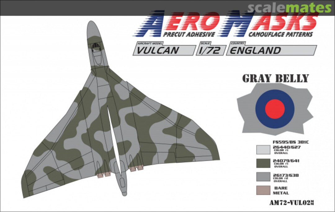 Boxart Avro Vulcan England AM72-VUL02 AeroMasks