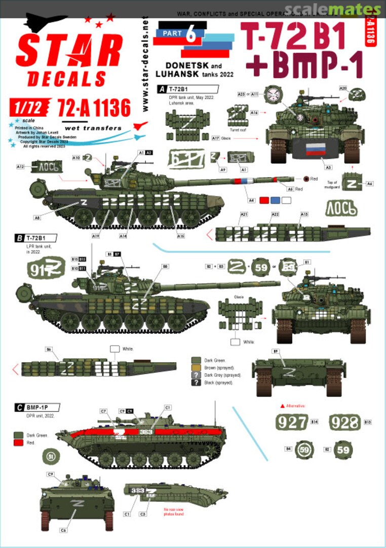 Boxart War, conflicts and special operations in Ukraine Part 6 72-A1136 Star Decals