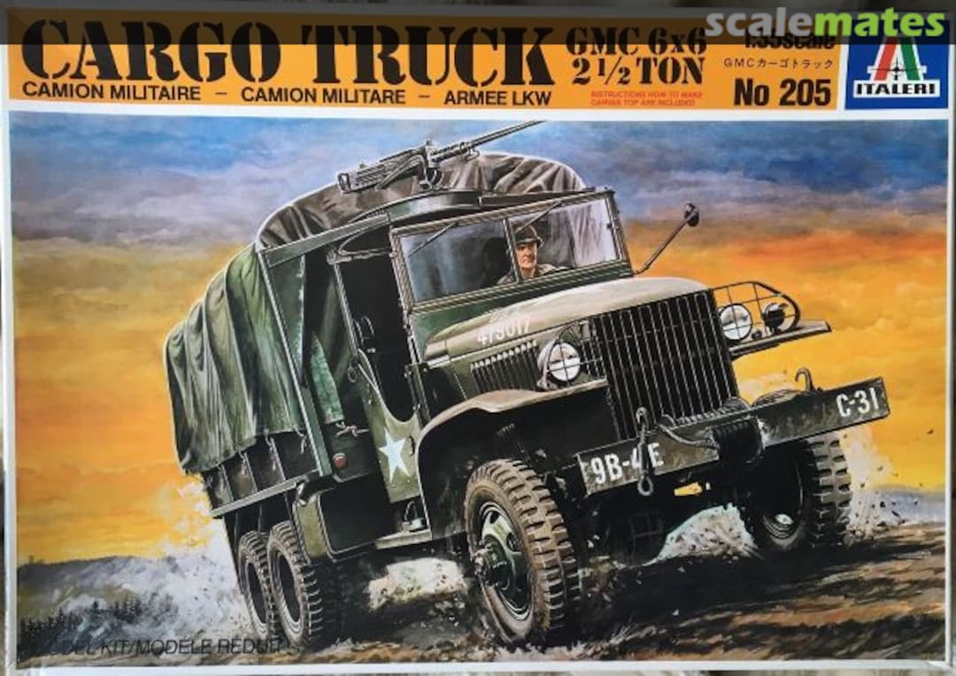 Boxart Cargo Truck GMC 6x6 2 1/2 Ton 205 Italeri