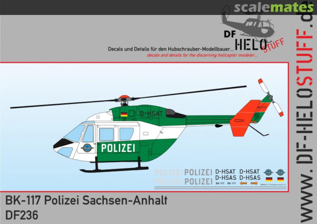 Boxart MBB BK-117 Polizei Sachsen-Anhalt DF23672 DF HeloStuff