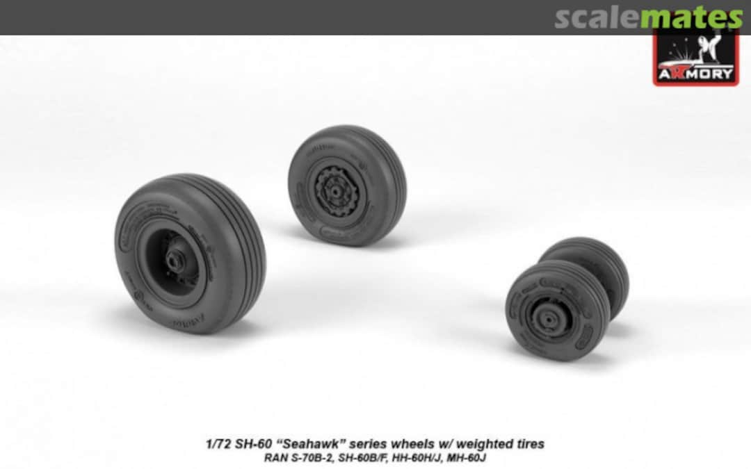 Boxart SH-60 Seahawk wheels w/ weighted tires AW72333 Armory