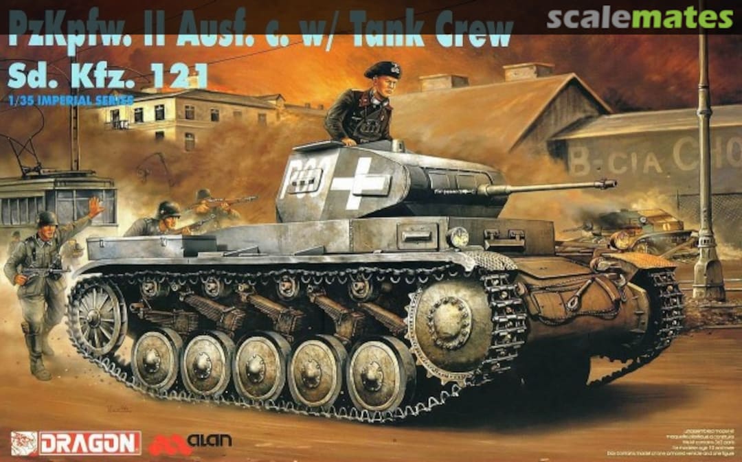 Boxart Pz.Kpfw. II Ausf. c w/Tank crew 9026 Dragon