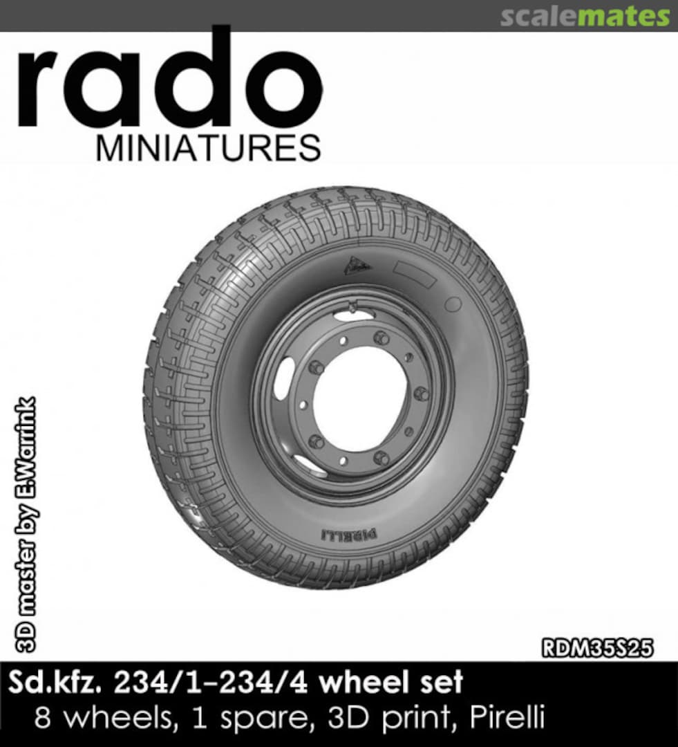 Boxart Sd.Kfz. 234/1-234/4 wheel set RDM35S25 Rado Miniatures