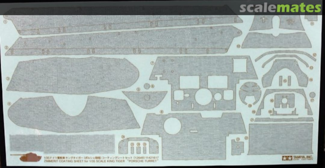 Boxart Zimmerit Coating Sheet 12649 Tamiya