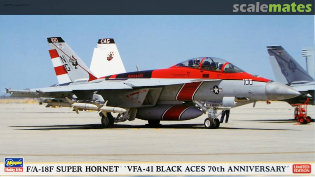 Boxart F/A-18F Super Hornet `VFA-41 Black Aces 70th Anniversary´ 02184 Hasegawa