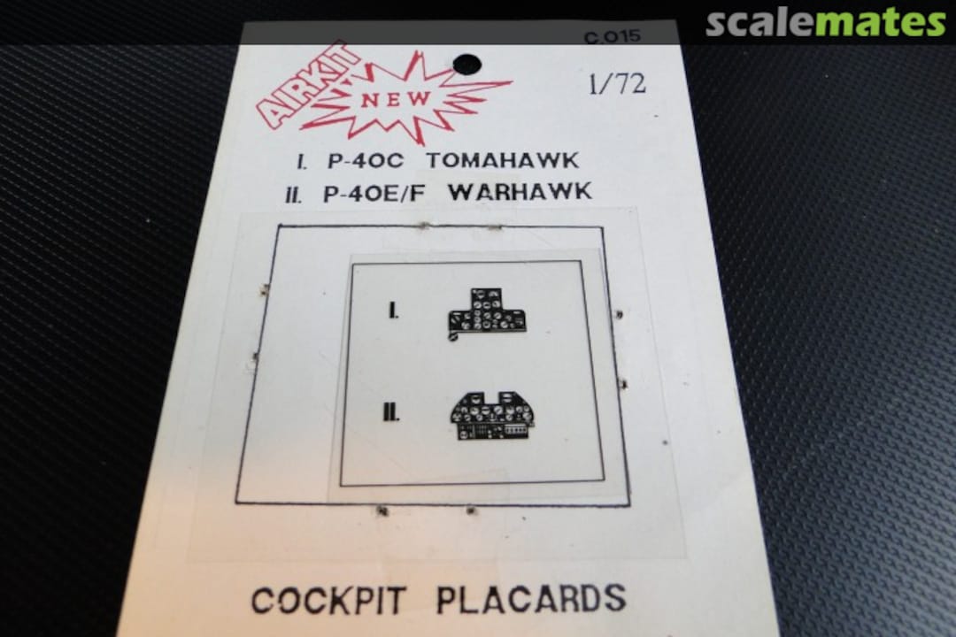 Boxart P-40C Tomahawk/P-40E-F Warhawk C.015 Airkit