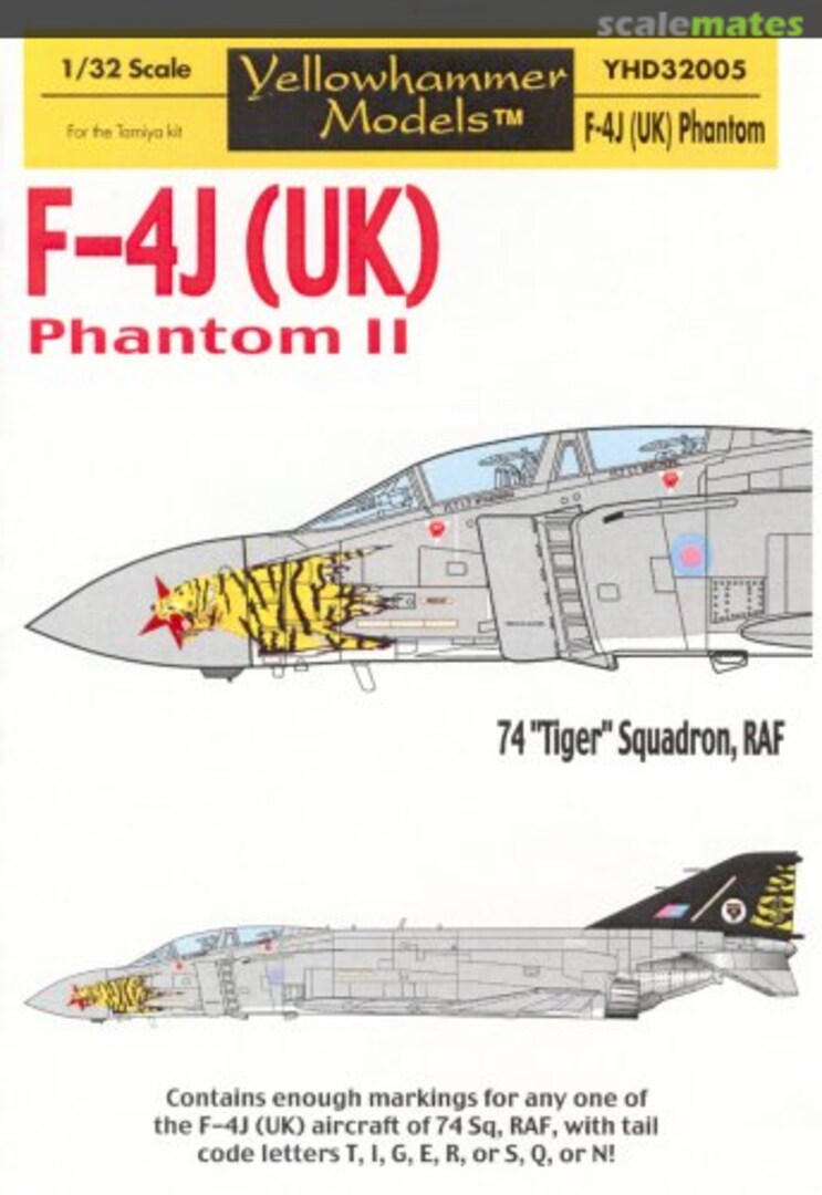 Boxart F-4J (UK) Phantom YHD32005 Yellowhammer Models