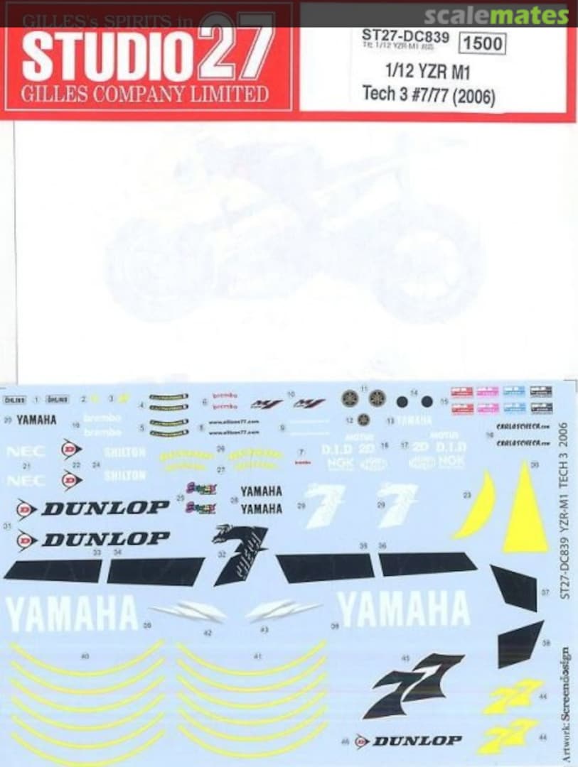 Boxart Yamaha YZR-M1 ST27-DC839 Studio27