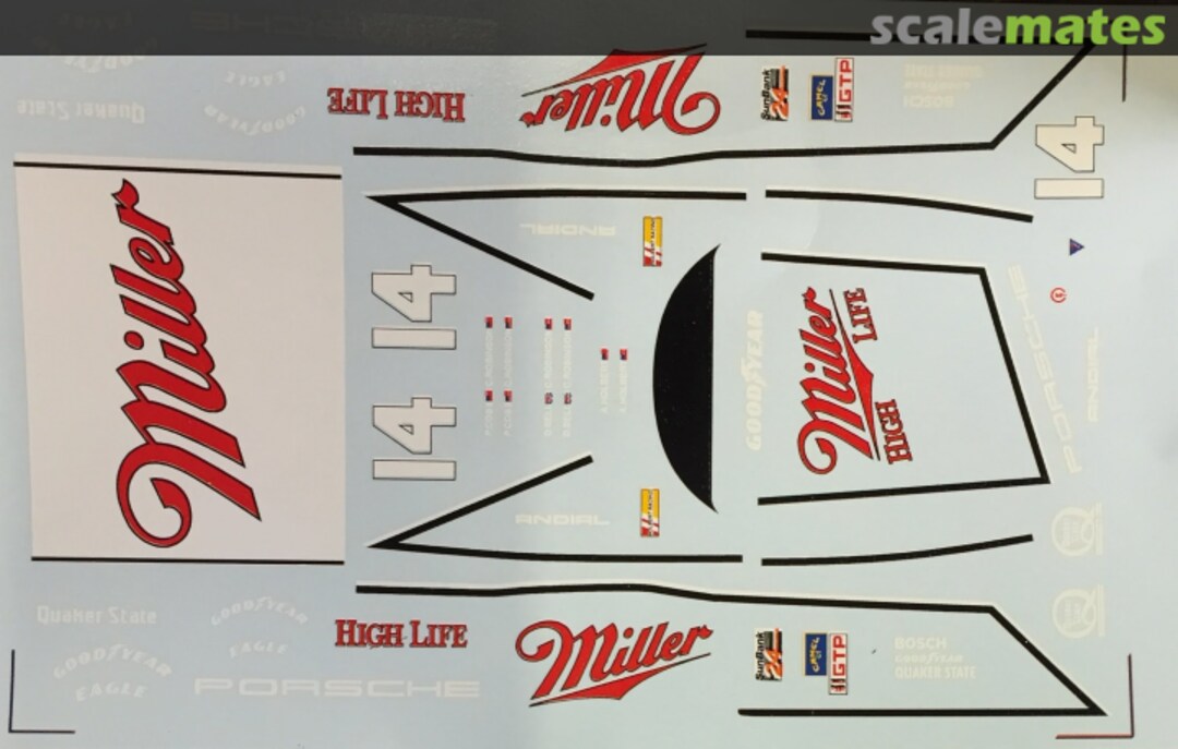 Boxart PORSCHE 962 - MILLER BEER - IMSA 24-228 DMC Decals