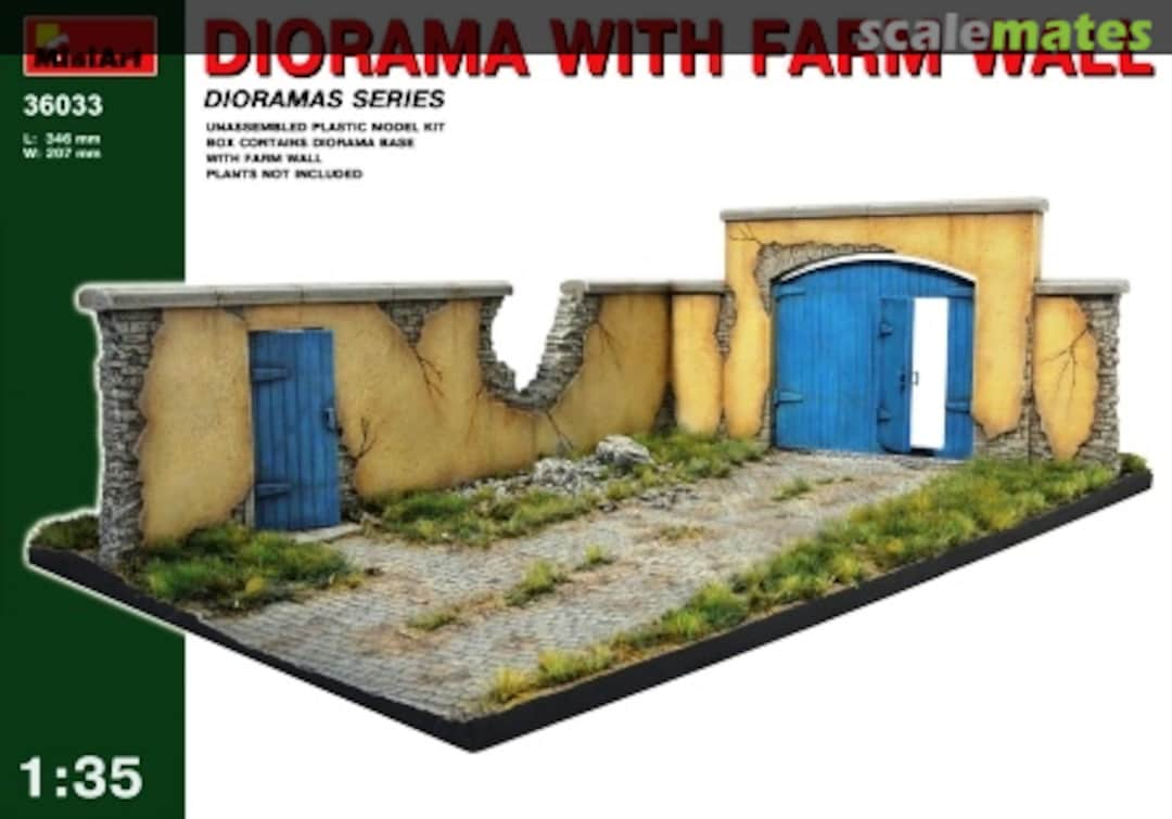 Boxart Diorama with farm wall 36033 MiniArt