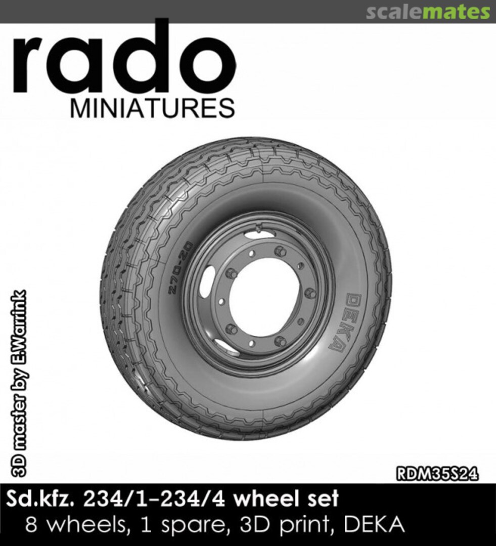 Boxart Sd.Kfz. 234/1-234/4 wheel set RDM35S24 Rado Miniatures