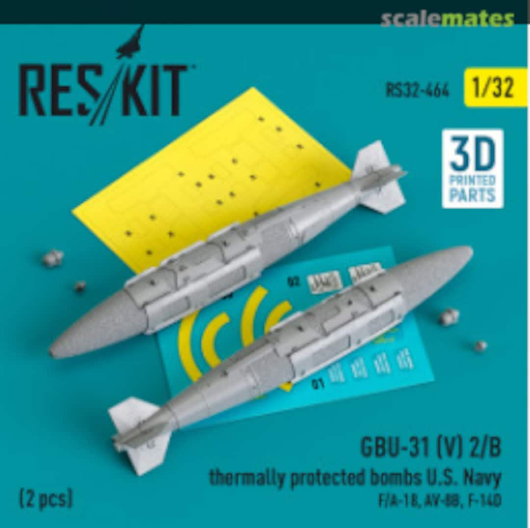 Boxart GBU-31 (V) 2/B thermally protected bombs U.S. Navy (2 pcs) RS32-0464 ResKit