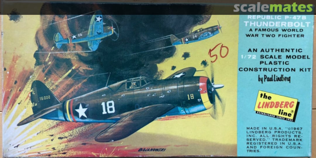 Boxart Republic P-47B Thunderbolt 483:60 Lindberg