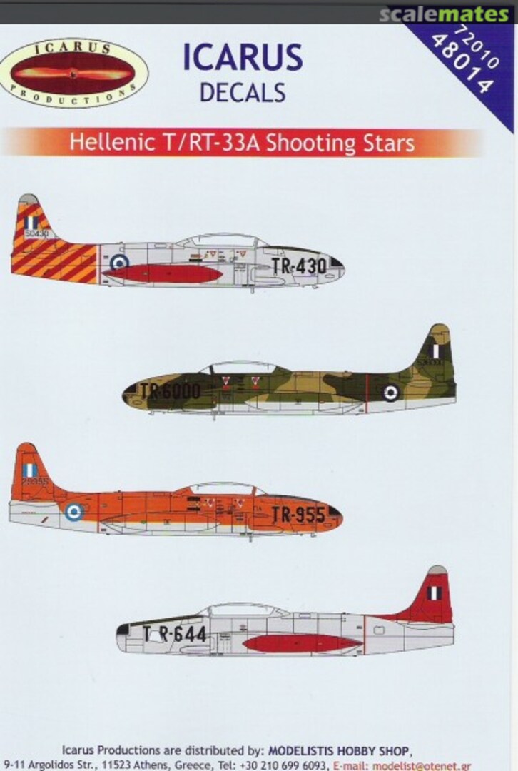 Boxart Hellenic T/RT-33A Shooting Stars 48014 Icarus Productions