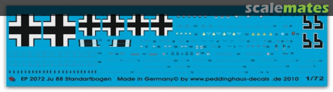 Boxart Ju 88 Stencils EP 2072 Peddinghaus-Decals