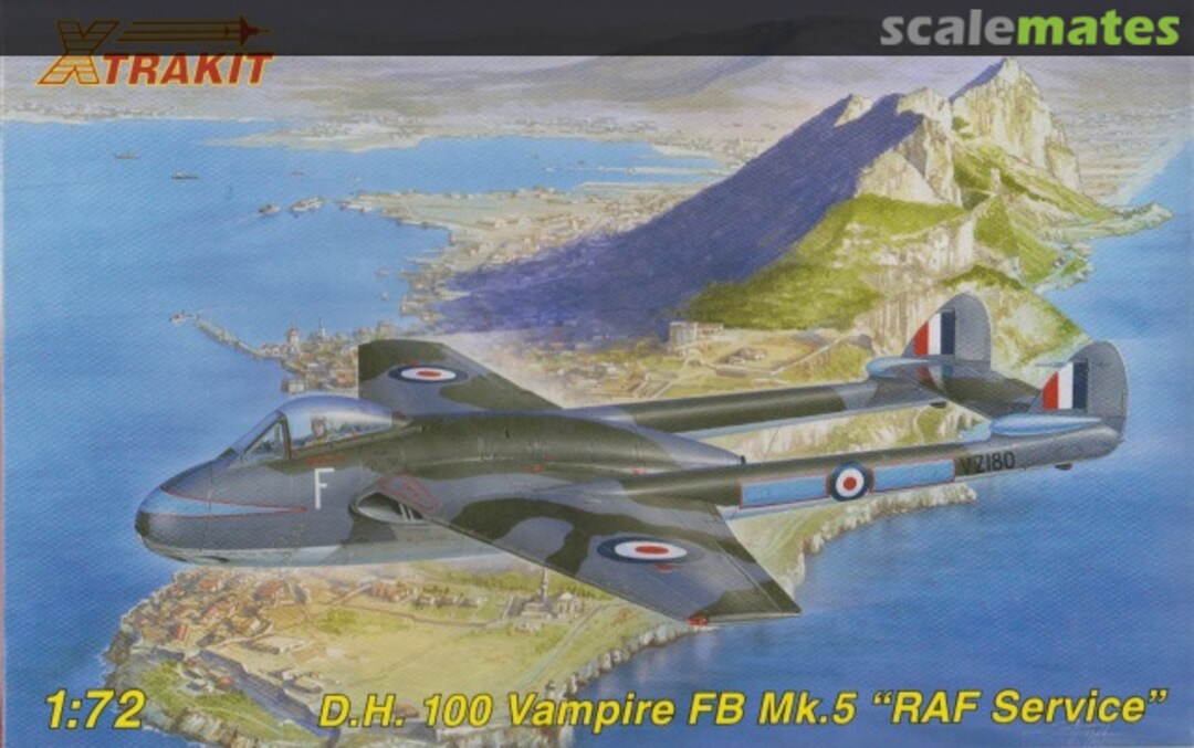 Boxart D.H. 100 Vampire FB Mk.5 "RAF Service" XK72008 Xtrakit