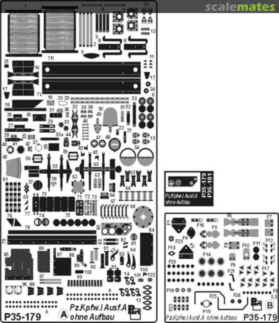 Boxart PzKpfw I Ausf. A ohne Aufbau P35-179 Part