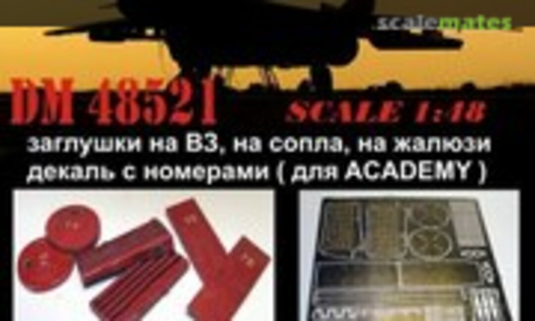 1:48 Mig-29 exhaust &amp; air intake covers and decals (DANmodels DM48521)