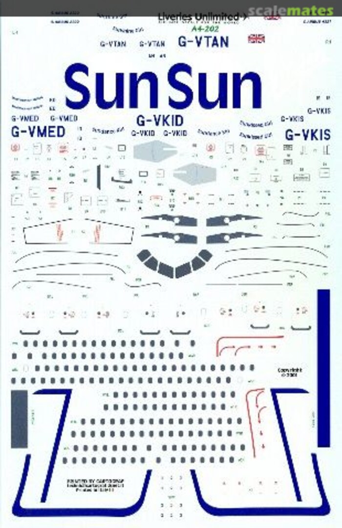 Boxart Virgin Sun Airbus A320-214, A321-211 A4-202 Liveries Unlimited/Airway Graphics