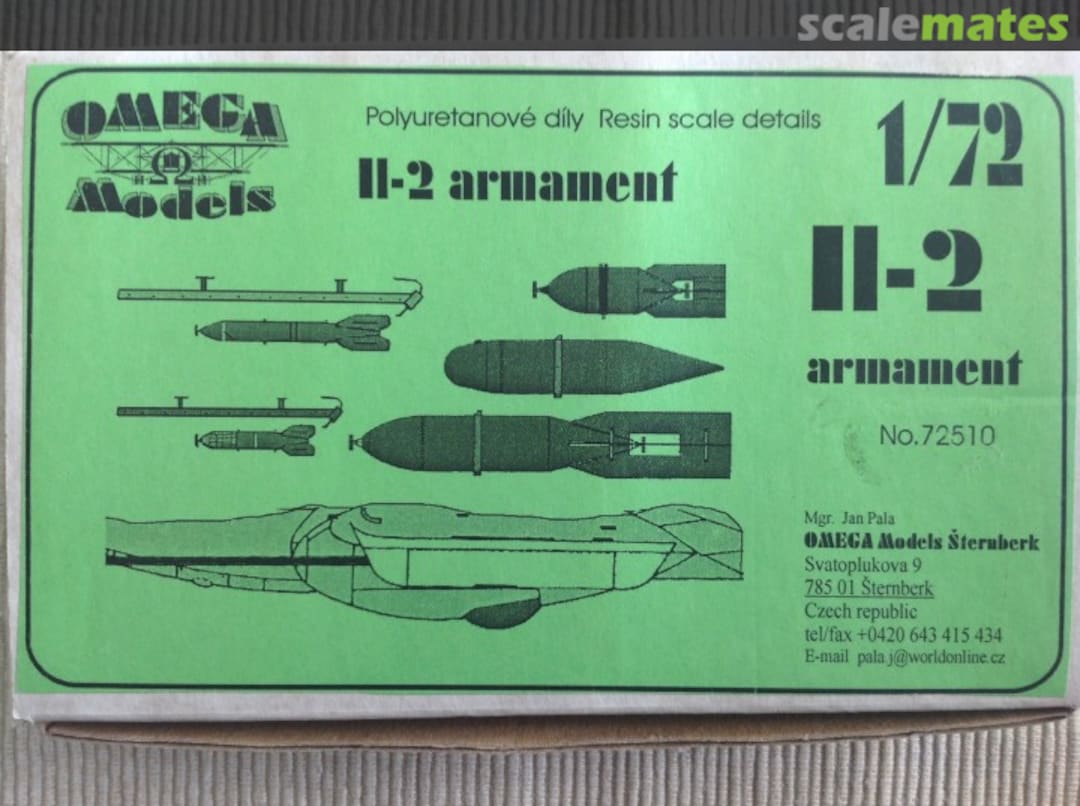 Boxart Il-2 Armament 72510 Omega Models