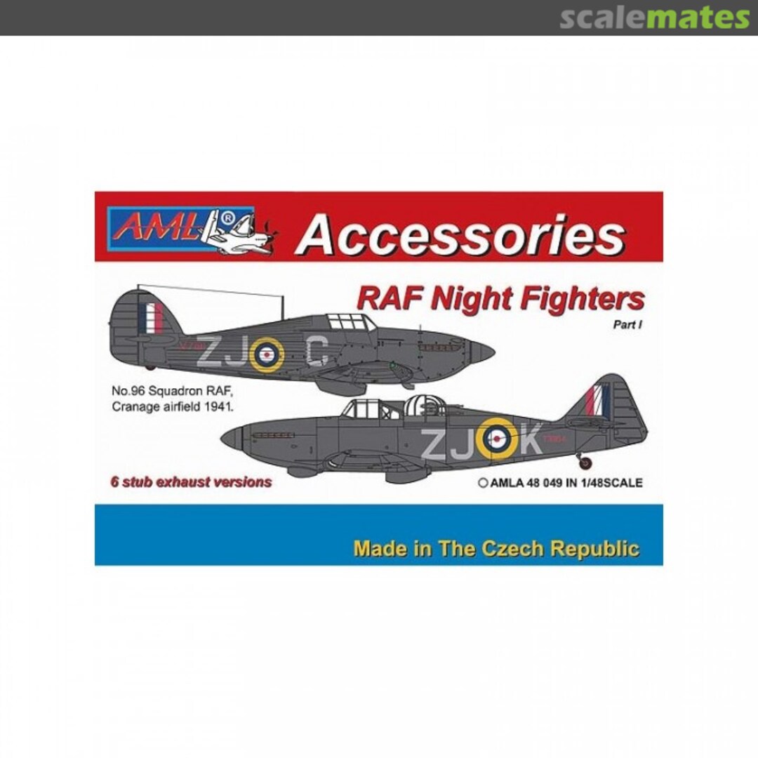 Boxart Hurricane Mk.I & Defiant Mk.I – 6 stub exhaust versions / Part I AMLA 48 049 AML