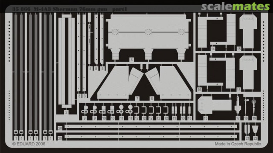 Boxart M-4A3 Sherman 76mm gun 35866 Eduard