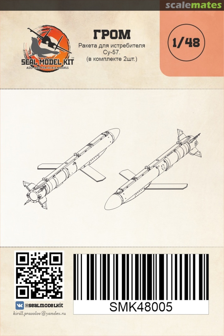 Boxart Grom air-to-surface missile SMK48005 Seal Model Kit