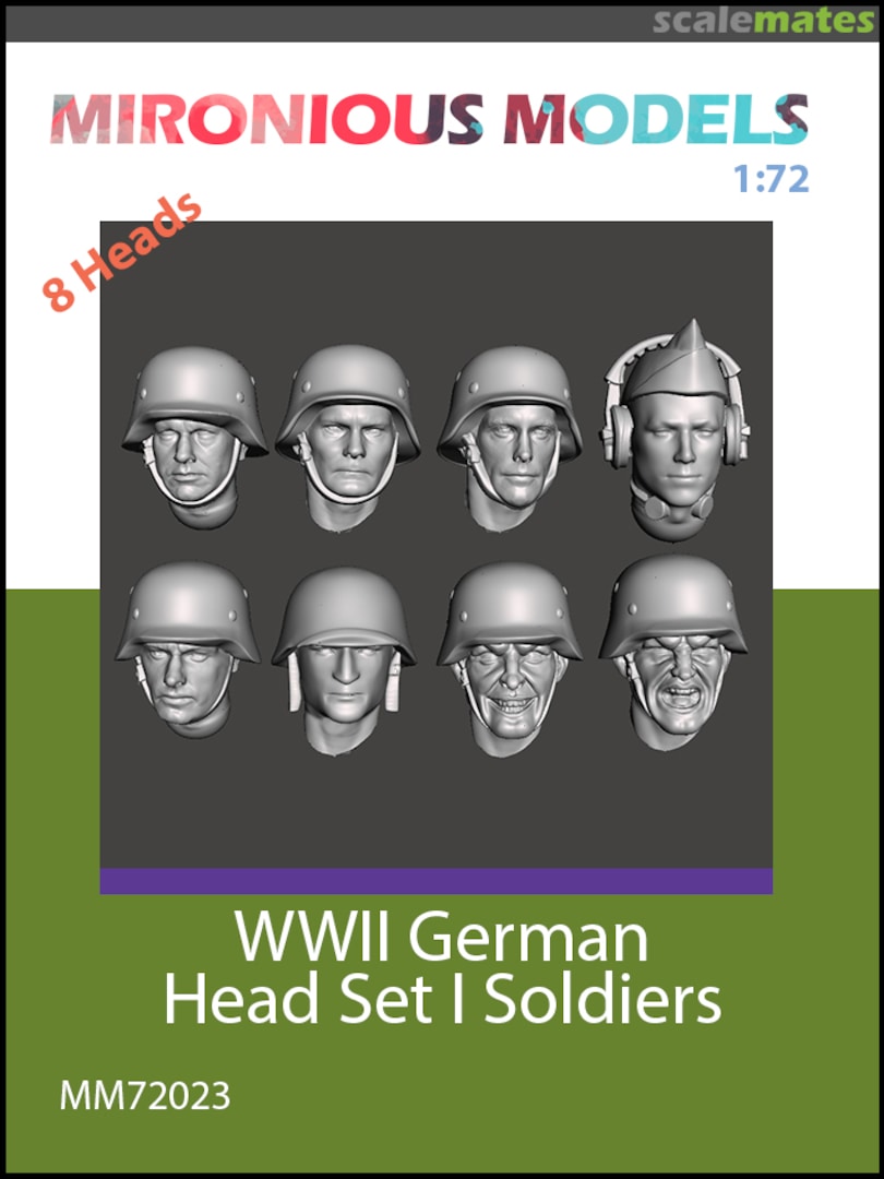 Boxart WWII German Head Set I Soldiers MM72023 Mironious Models