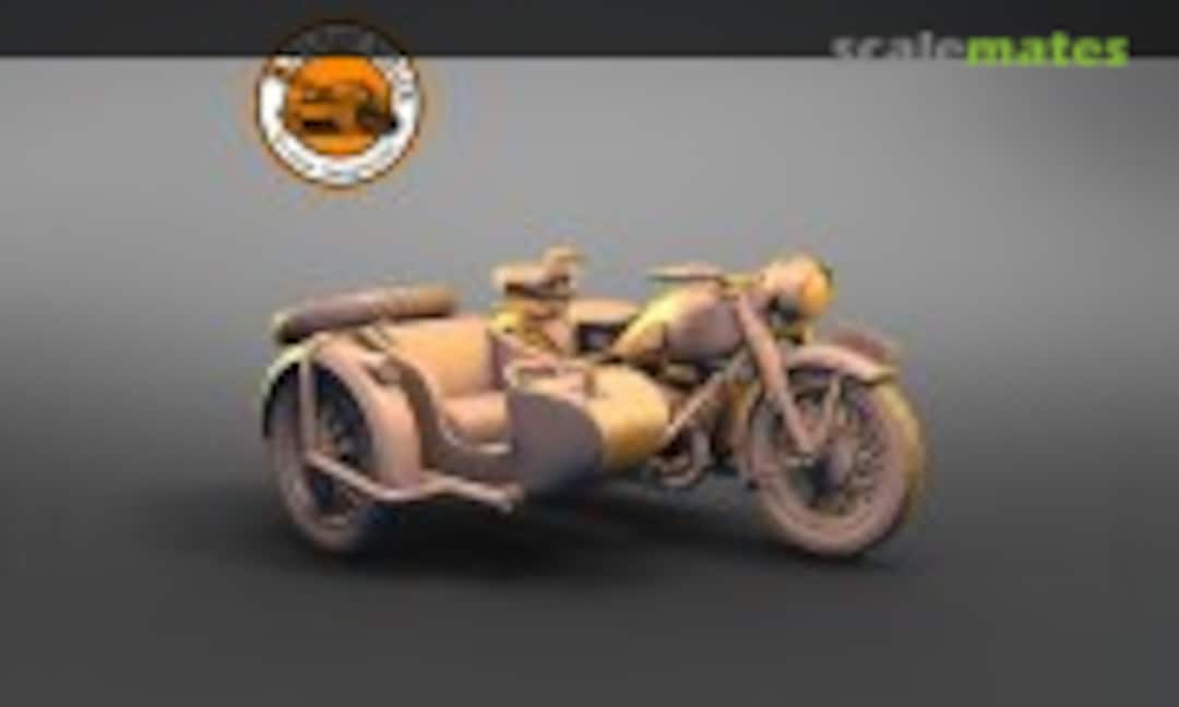 Ural M-72 with side car (Military Scales PMI0198B)