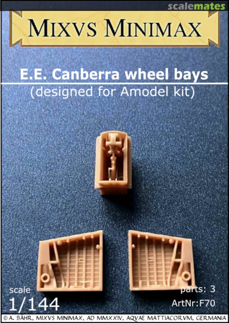 Boxart E.E. Canberra wheel bay set F70 Mixvs Minimax