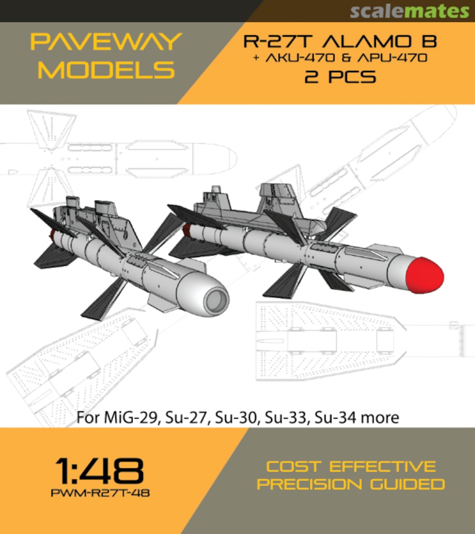 Boxart R-27T ALAMO B + AKU-470 & APU-470 PWM-R27T-48 Paveway Models