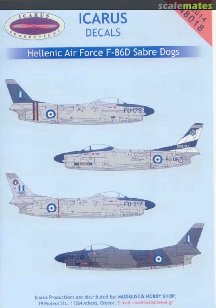 Boxart Hellenic Air Force F-86D Sabre Dogs 48018 Icarus Productions