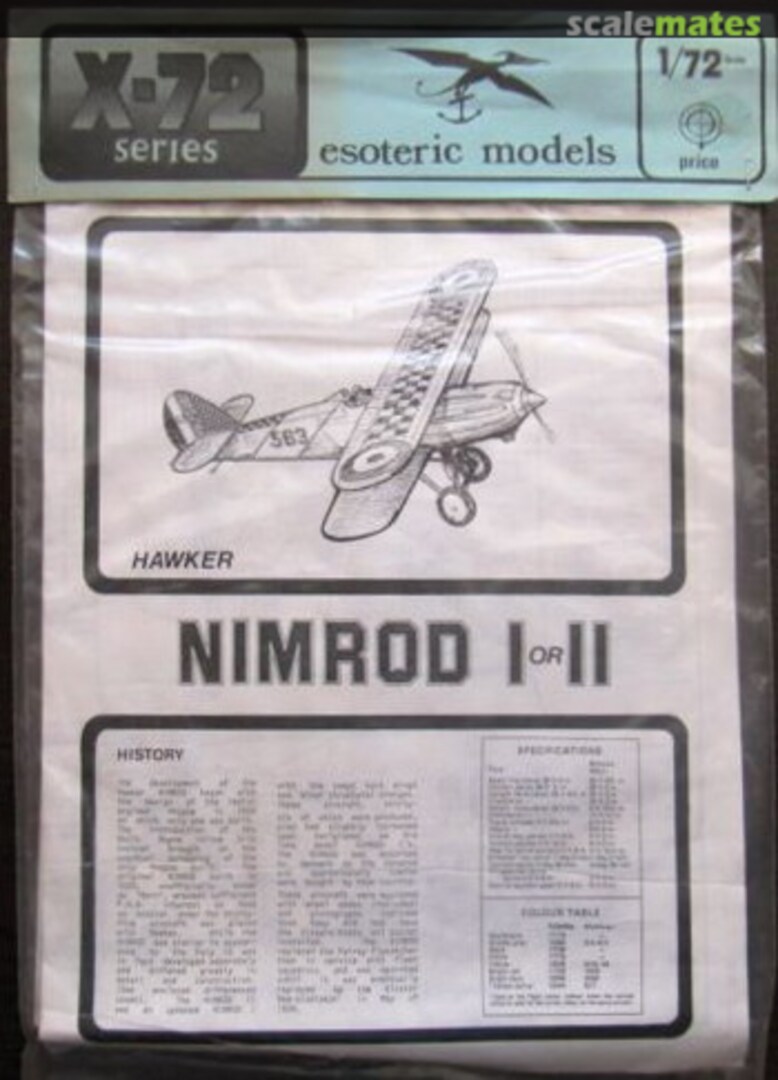 Boxart Hawker Nimrod I or II Q-2 Esoteric Models