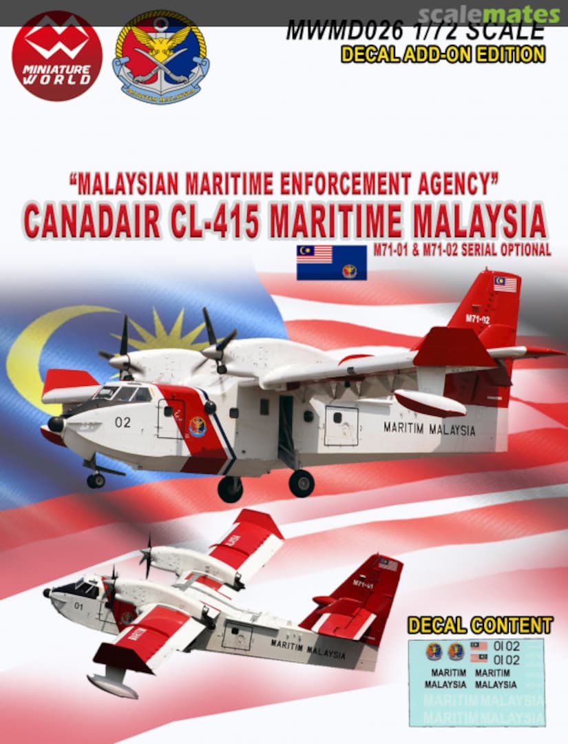 Boxart Canadair CL-415 Malaysian Maritime Enforcement Agency MWMD026 MiniatureWorld Models