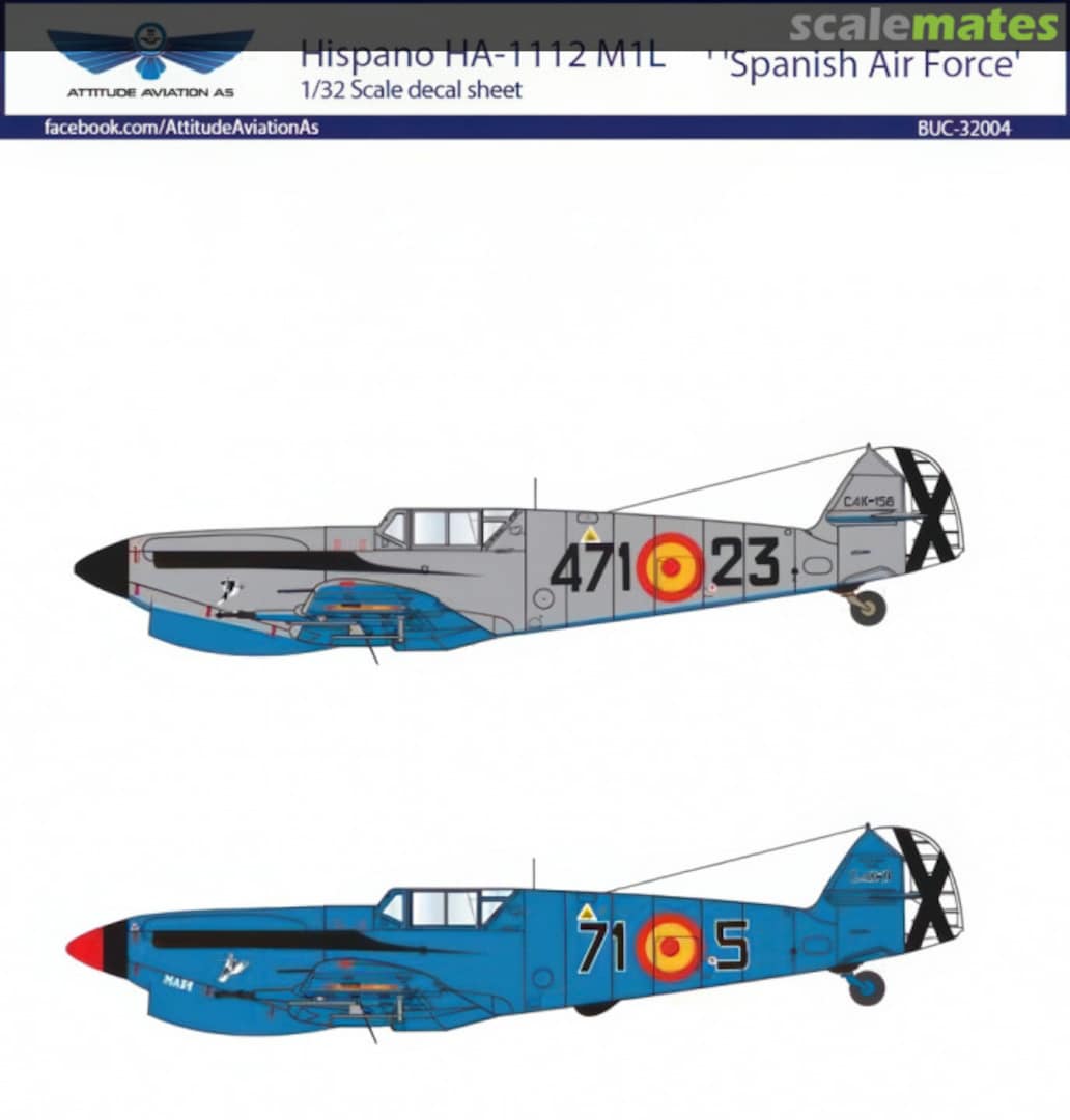 Boxart Hispano HA-1112 M1L BUC-32004 Buchon Scale Models