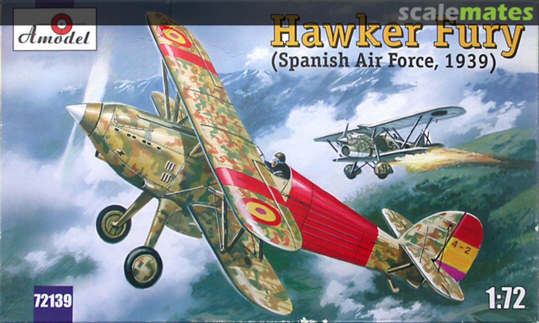 Boxart Hawker Fury (Spanish Air Force, 1939) 72139 Amodel