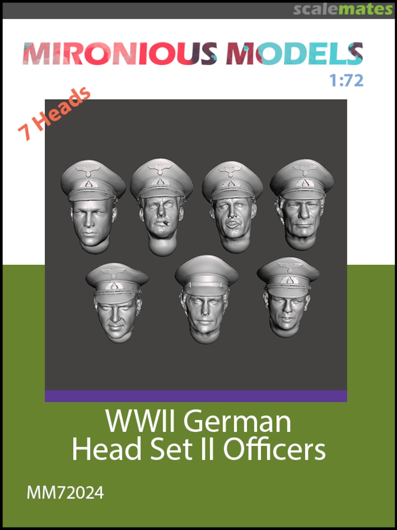 Boxart WWII German Head Set II Officers MM72024 Mironious Models