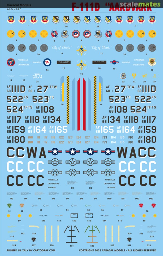 Boxart F-111D Aardvark CD72147 Caracal Models