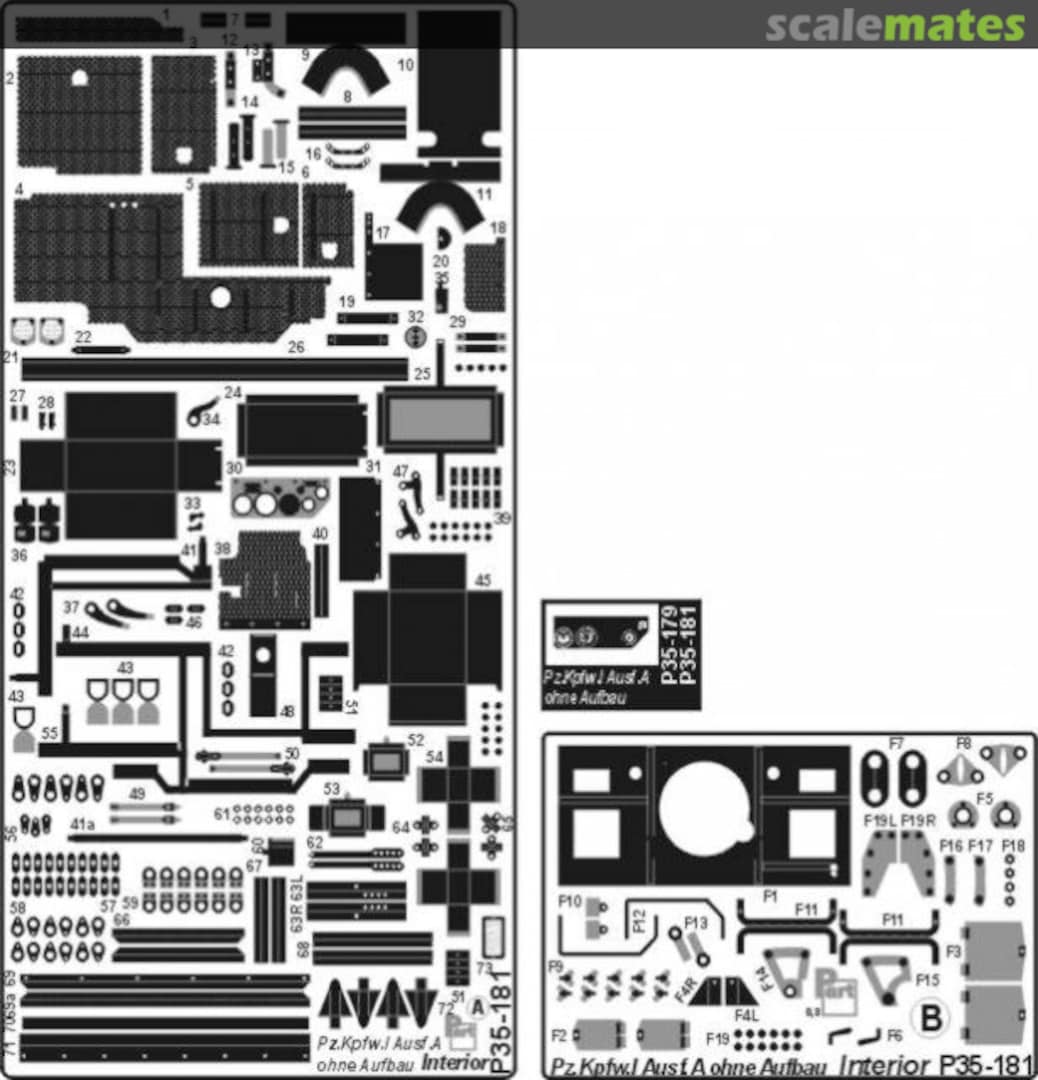 Boxart PzKpfw I Ausf. A ohne Aufbau interior P35-181 Part