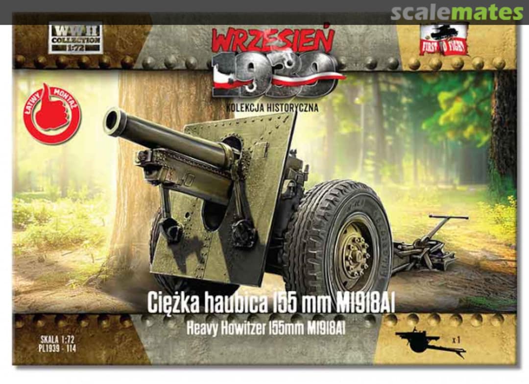 Boxart 155mm howitzer Schneider M1918 A1 PL1939-114 First to Fight