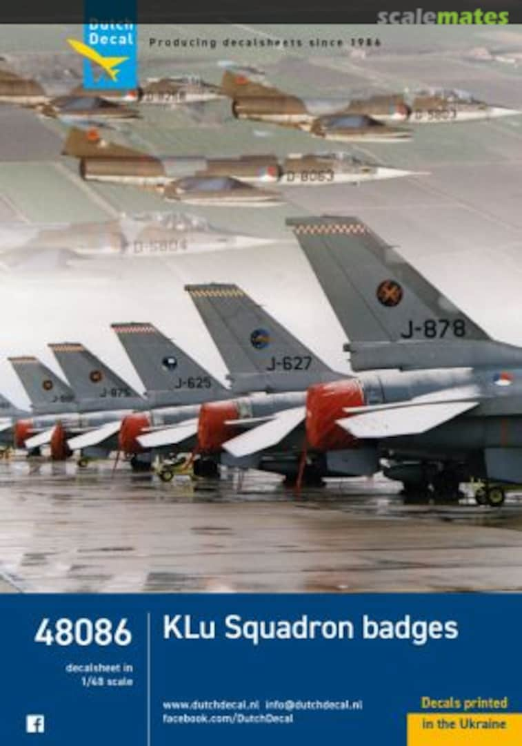 Boxart KLu Squadron Badges DD48086 Dutch Decal