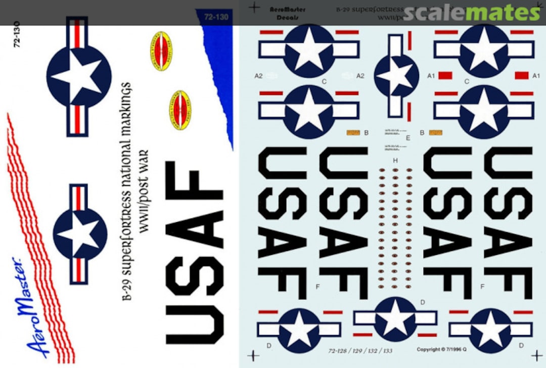 Boxart B-29 Superfortress National Markings 72-130 AeroMaster