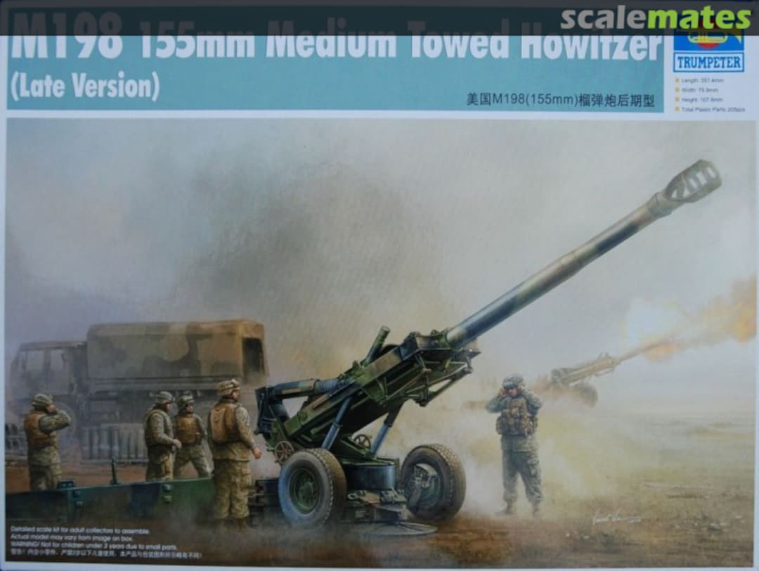 Boxart M198 155mm Medium Towed Howitzer 02319 Trumpeter