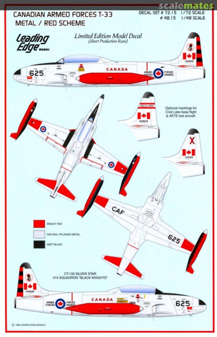 Boxart Canadian Armed Forces T-33 48.15 Leading Edge