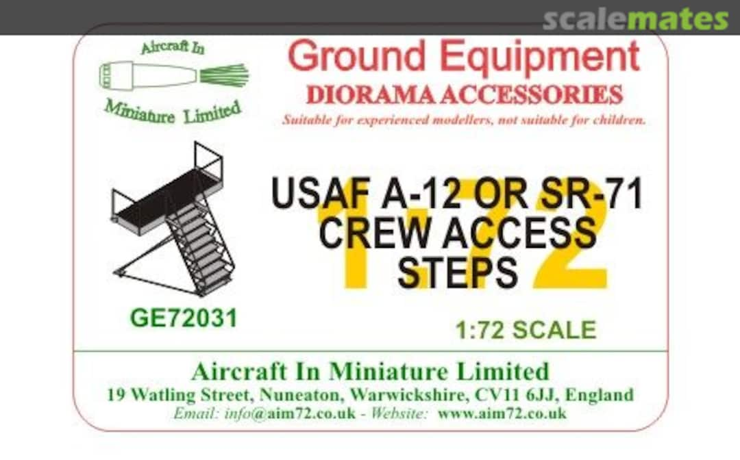 Boxart USAF A-12 or SR-71 Crew Access Steps GE72031 Aircraft In Miniature Ltd