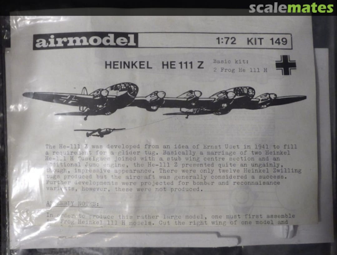 Boxart Heinkel He 111 Z 149 Airmodel