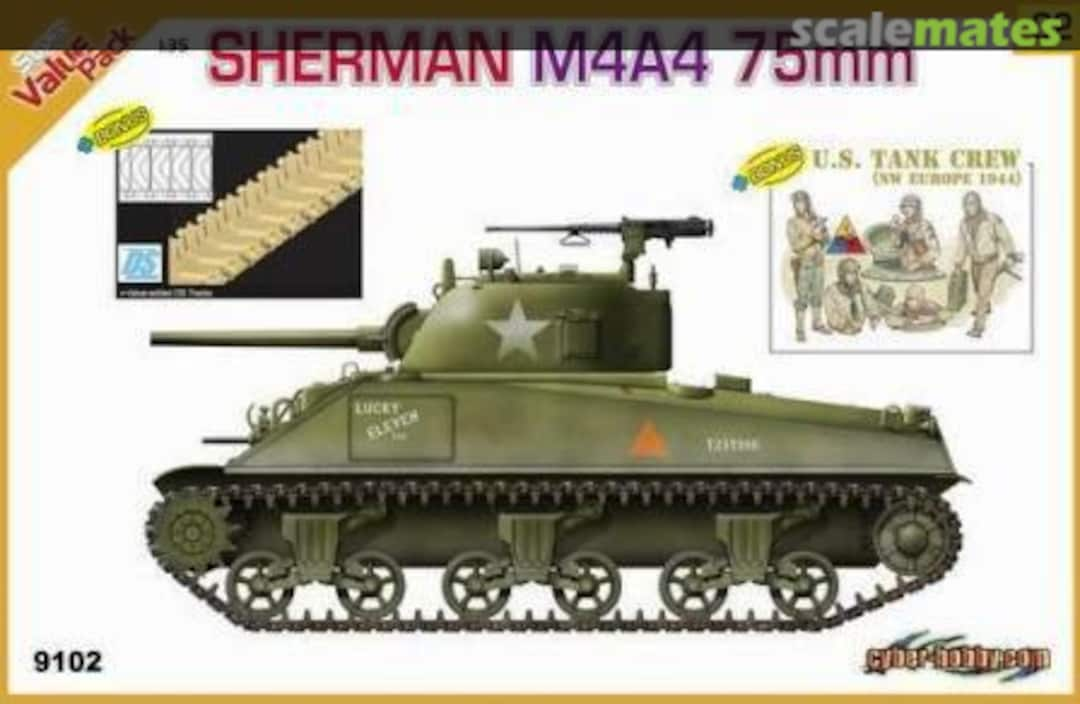 Boxart Sherman M4A4 75mm 9102 Cyber Hobby