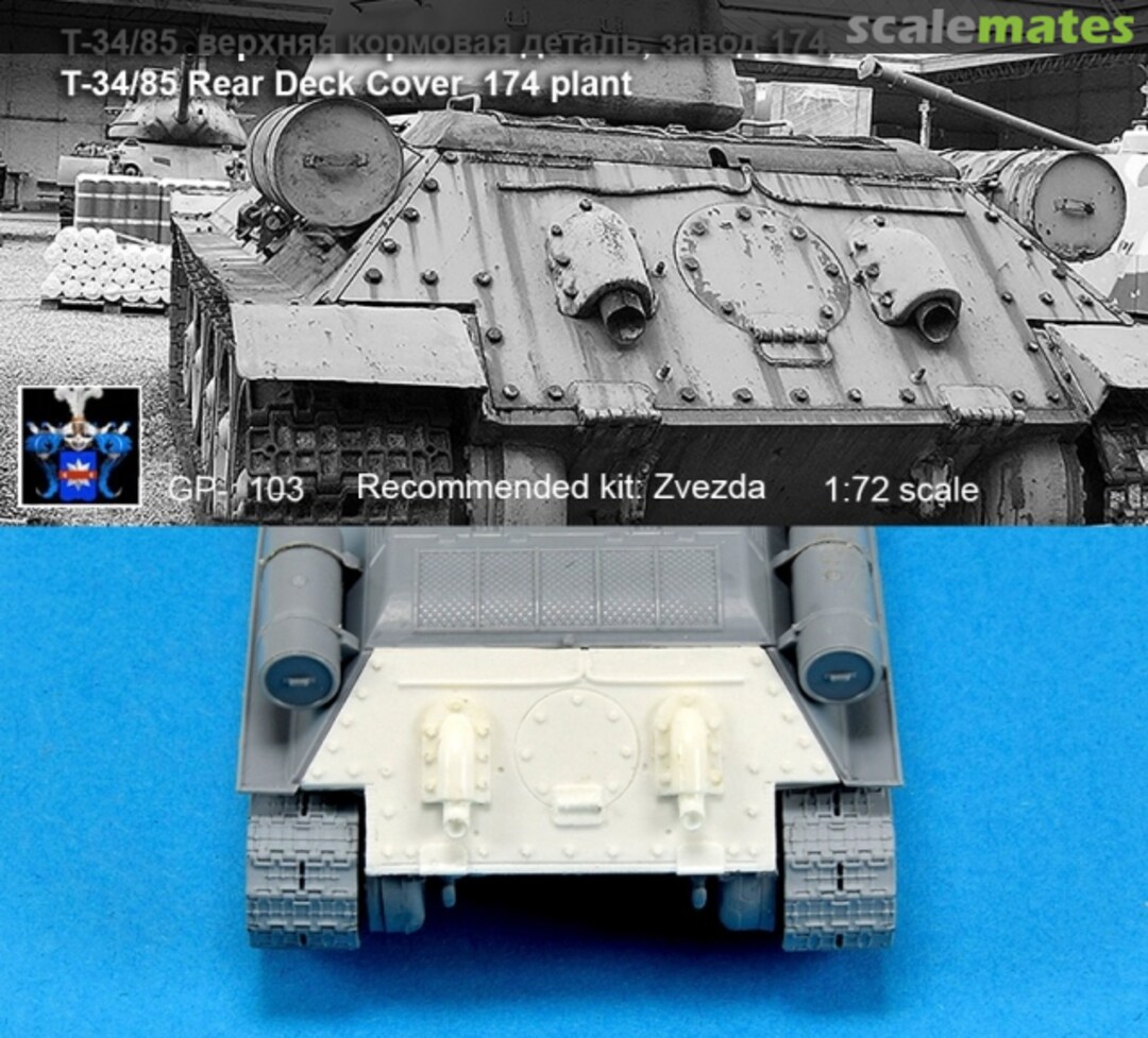 Boxart T-34/85 Rear Deck Cover, 174 Plant GP-103 Golikov Project