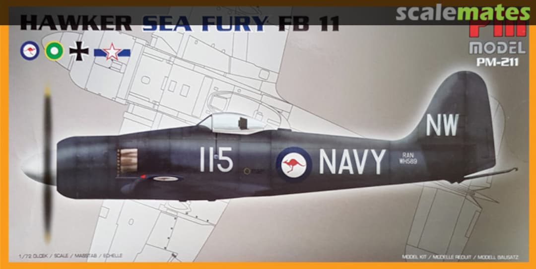 Boxart Hawker Sea Fury FB 11 PM-211 PM Model